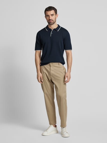 Selected Poloshirt met 1/2 mouwen, model 'MATTIS' Marineblauw - 1