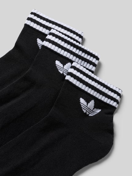 adidas Originals Skarpety do sneakersów z nadrukiem z logo w zestawie 3 szt. Czarny 2