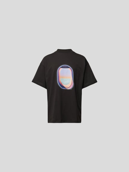 Blue Sky Inn t-shirt o kroju oversized ze stójką Czarny 2