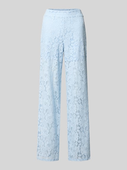 Wijde broek in kantlook model 'HONEY' Shop The Look MANNEQUINE