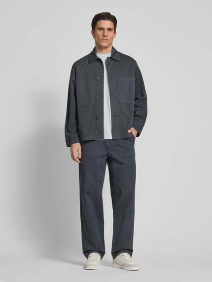 ANNARR Straight Leg Chino mit Gürtelschlaufen Modell 'STORM' Marine 1