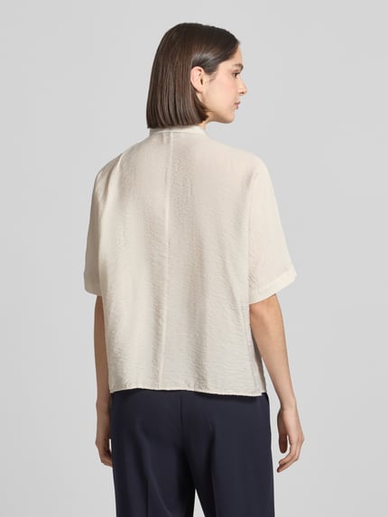 Marc O'Polo relaxed fit strikblouse van viscosemix Steengrijs - 5