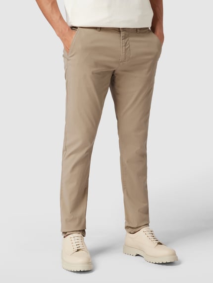 MCNEAL Super slim fit chino met gsm-vakje Beige - 4