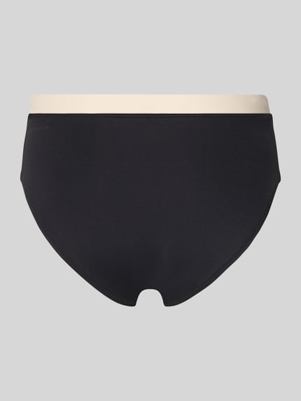 Produktfoto, Bikini Slip mit Kontrastbund von Marc O'Polo, efekt: jednolity kolor, nadruk z logo, pasek w kontrastowym kolorze, elastyczny
