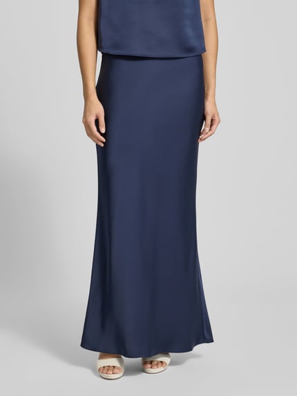 Christian Berg Cocktail Regular Fit Maxirock aus Satin Marine 4