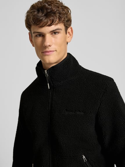 JACK & JONES Teddyjacke mit Label-Stitching Modell 'NORREBRO' Black 3