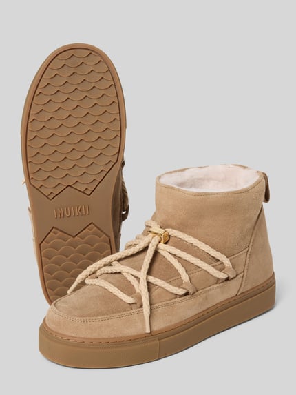 INUIKII Snowboots van leer, model 'CLASSIC LOW' Beige - 4