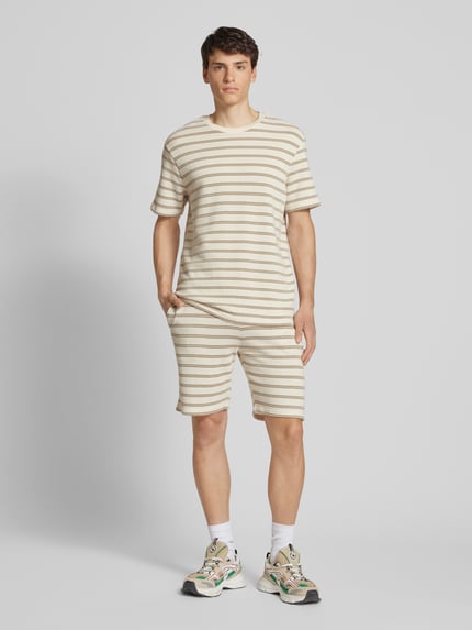 ONLY & SONS Regular Fit Shorts mit Strukturmuster Modell 'IAN' Beige 1