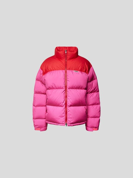 VETEMENTS Donsjack met labeldetail Felroze - 2