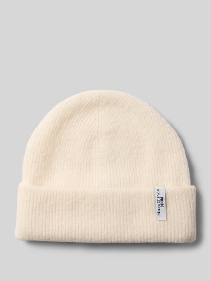Marc O'Polo DENIM Beanie met alpaca en scheerwol Offwhite - 1