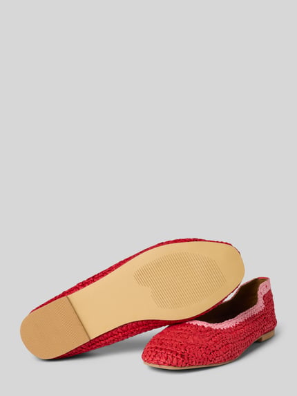 INUOVO Ballerina's in gevlochten look Rood - 3
