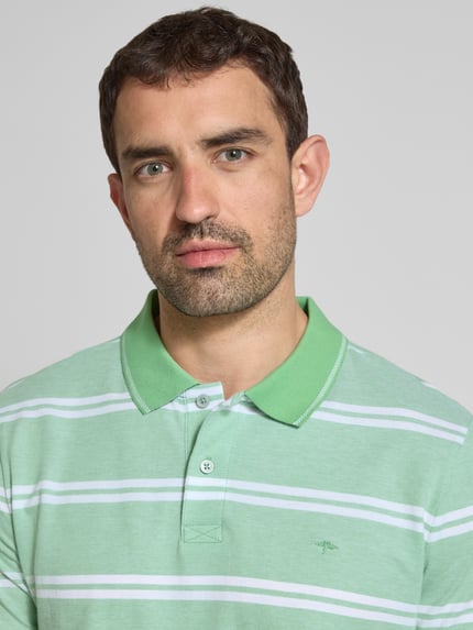 Fynch-Hatton Regular Fit Poloshirt mit Logo-Stitching Hellgruen 3