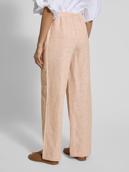 Armani Exchange Straight Leg Leinenhose mit elastischem Bund Apricot 5