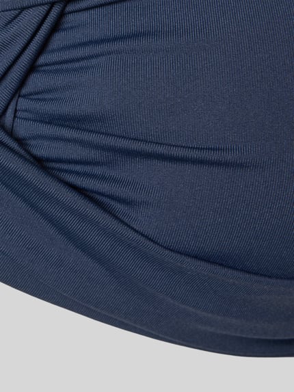 Produktfoto, Bikini-Oberteil in Falten-Optik Modell 'Collective' von Seafolly, elastyczna mieszanka materiałów, ciemnoniebieski, tekstura prążkowana