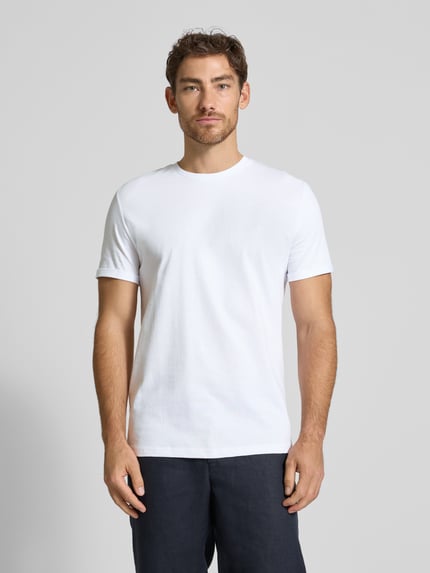 Les Deux T-shirt z okrągłym dekoltem model ‘Norregaard’ Biały 4