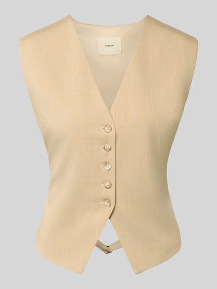slim fit gilet met viscosegehalte model 'DYLAN' Shop The Look MANNEQUINE