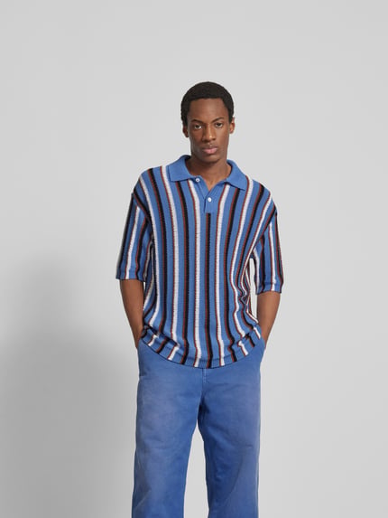 Marni Poloshirt met streepmotief Blauw - 4