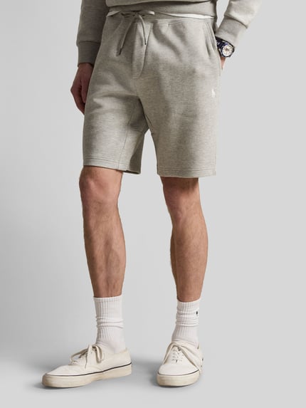Polo Ralph Lauren Szorty dresowe o kroju regular fit z mieszanki bawełny z haftowanym logo Antracytowy melanż 4
