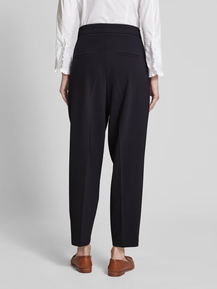 CAMBIO Spodnie z zakładkami w pasie o luźnym, skróconym kroju model ‘ELAINE’ Granatowy 5