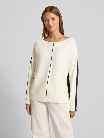 s.Oliver BLACK LABEL Regular Fit Pullover aus Viskose-MIx Offwhite 4