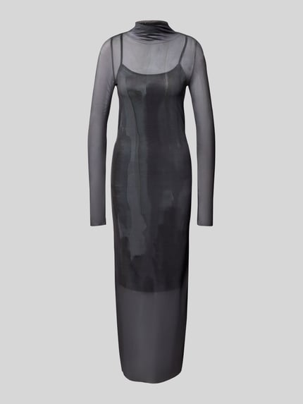 Alessa&Anna Winter X P&C* Maxikleid aus Mesh Anthrazit 2