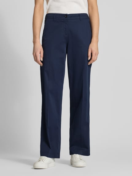 Brax Chino met persplooien Marineblauw - 4