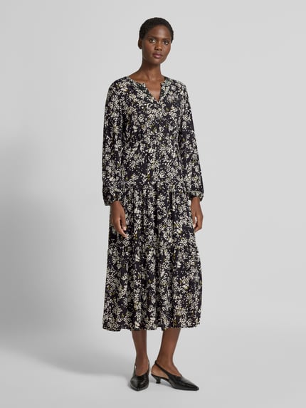 Marc O'Polo Ausgestelltes Freizeitkleid aus Viskose-Mix Black 4