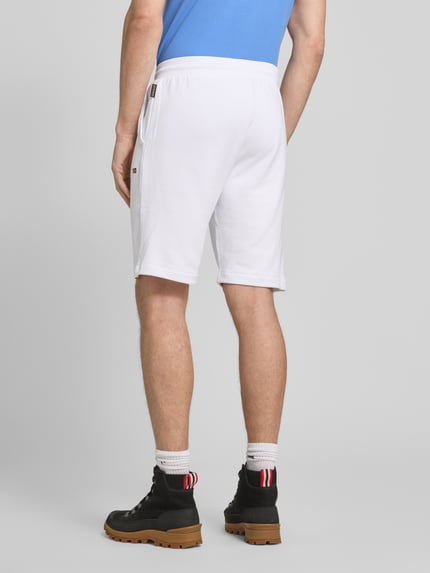 Napapijri Regular fit sweatshorts met elastische band, model 'NALIS' Wit - 5