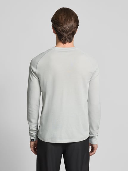 Tom Tailor Denim Regular Fit Langarmshirt mit Waffelstruktur Hellgrau 5