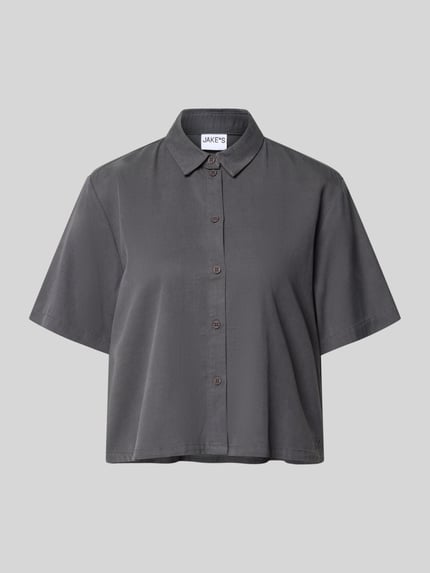Boxy Fit Bluse aus Lyocell-Baumwoll-Mix Shop The Look MANNEQUINE