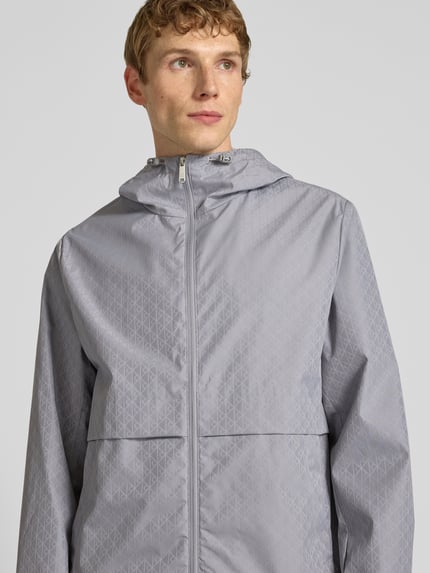 Calvin Klein Jeans Funktionsjacke mit Kapuze und Reißverschlusstaschen Silber 3