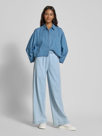 ONLY Regular fit overhemdblouse met kimonomouwen, model 'CHARIS' Jeansblauw - 1