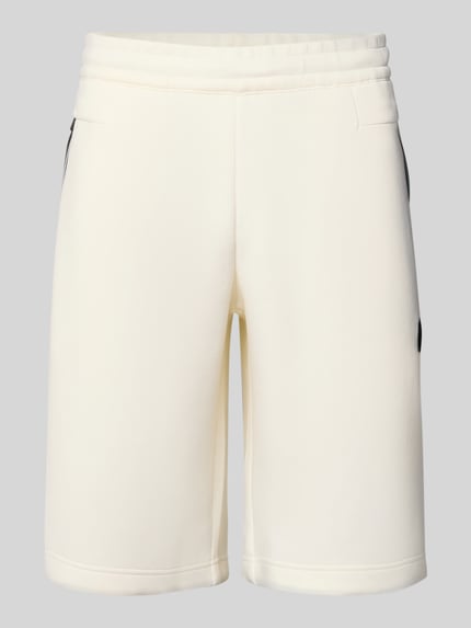 Produktfoto, Shorts mit elastischem Bund van EA7 Emporio Armani in offwhite, regular fit, viscosemix, elastische taille, maat M, rechte snit