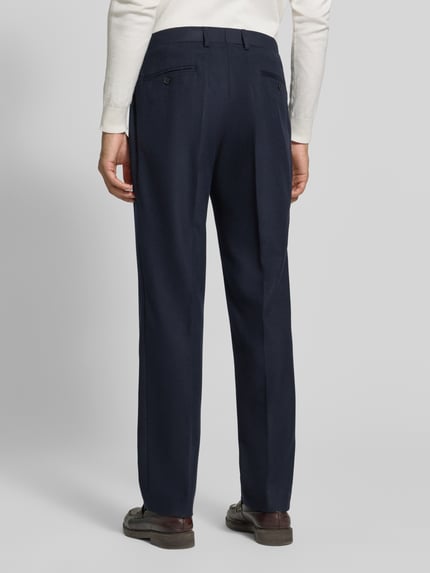 Christian Berg Men Pantalon met persplooien en steekzakken Donkerblauw - 5