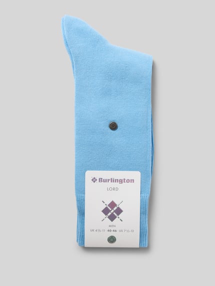 Burlington Skarpetki z detalem z logo Model 'Lord SO' Błękitny 3