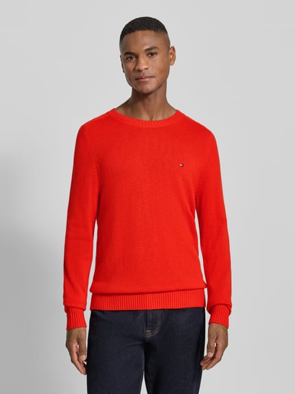 Tommy Hilfiger Regular Fit Strickpullover aus feinster Wolle Rot 4