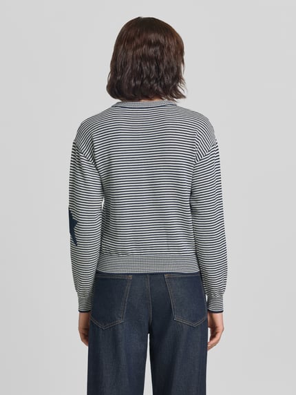 Weekend Max Mara Regular Fit Strickjacke aus Baumwoll-Mix Modell 'TEIERA' Dunkelblau 5