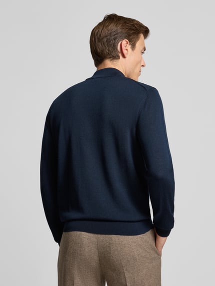 Manuel Ritz Strickpullover aus Merinowolle Marine 5