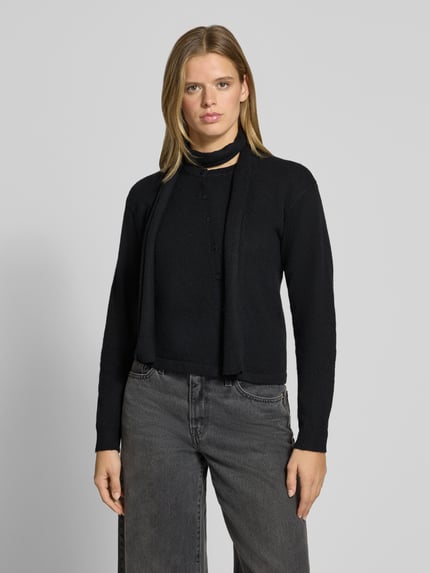 JJXX Regular Fit Strickjacke aus elastischem Woll-Mix Modell 'JANE' Black 4