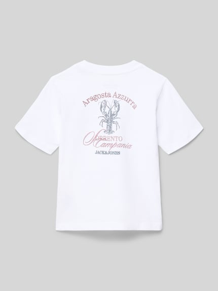 JACK & JONES T-Shirt mit Statement-Print Modell 'CASSIS' Weiss 3
