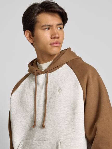 REVIEW Hoodie mit Kapuze Ecru Melange 3