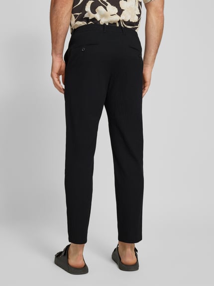 MANGO Slim Fit Anzughose mit Eingrifftaschen Modell 'datura' Black 5