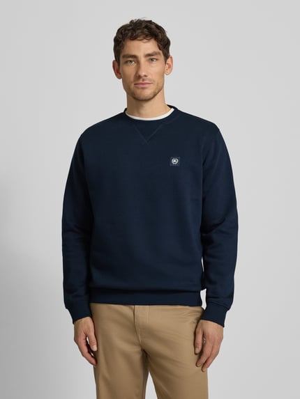 LERROS Sweatshirt mit Rundhalsausschnitt und Label-Patch Marine 4
