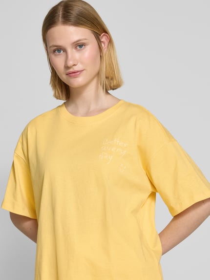 Jake*s Studio Woman Oversized T-Shirt mit Statement-Stitching GELB 3