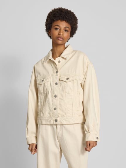 REVIEW Jeansjack met strookzakken Offwhite - 4