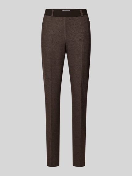 Raphaela By Brax Stoffen broek met ritszakken, model 'Lillyth' Chocoladebruin - 2