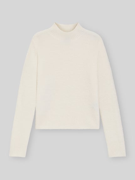 BOSS Regular Fit Strickpullover aus Woll-Kaschmir-Mix Modell 'FUBRINA' Weiss 2