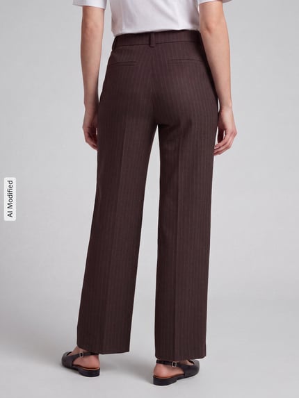 Stehmann Wide Leg Hose mit Gürtelschlaufen Modell 'Fenja' Mittelbraun 5