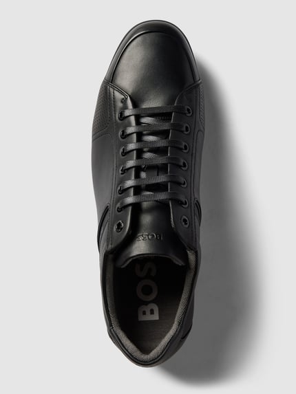 BOSS sneakers van Leer Model 'SATURN_LOWP_LUX4 A' Zwart - 3