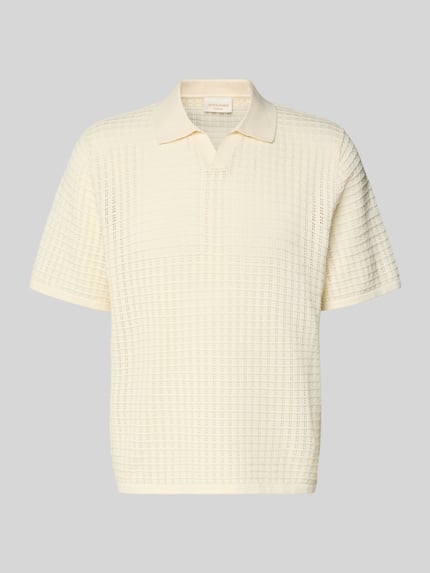 Regular Fit Poloshirt mit V-Ausschnitt Shop The Look MANNEQUINE